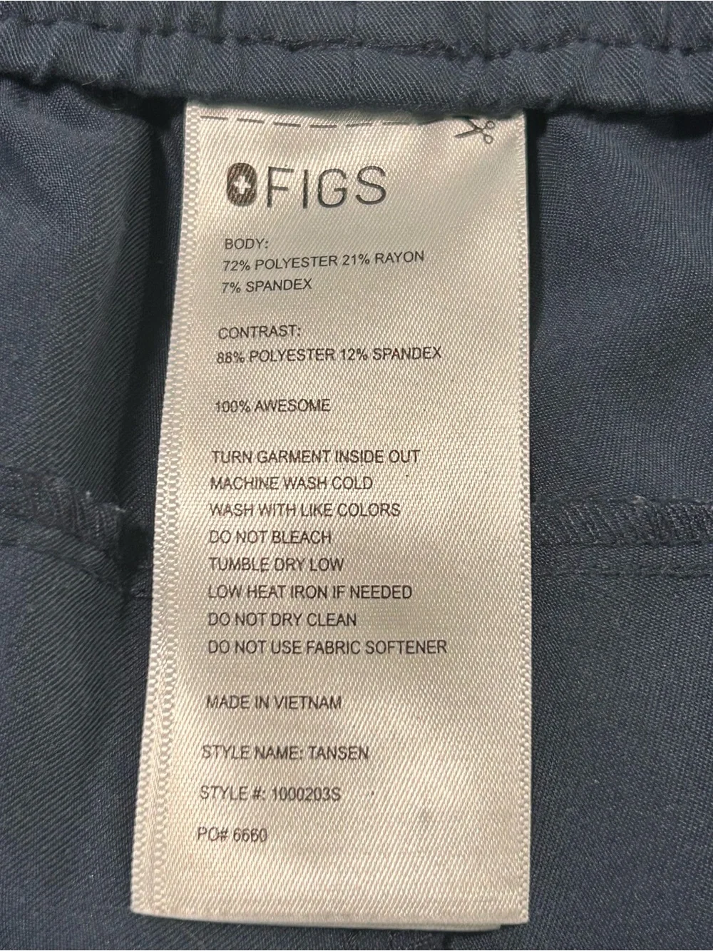 FIGS Technical Mens Tansen Jogger Scrub Pants Dark Harbor Size XXL Short